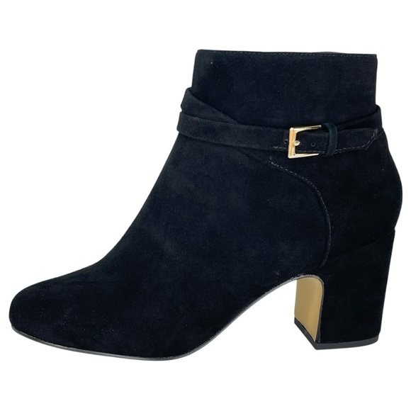 Bella Vita Arlette Black Suede Leather Womens Ankle Boots Size 8W - Picture 3 of 11